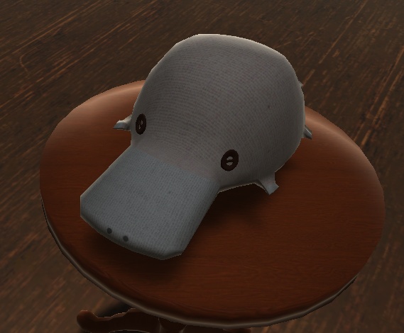 【3D小物】かものはしのぬいぐるみと帽子