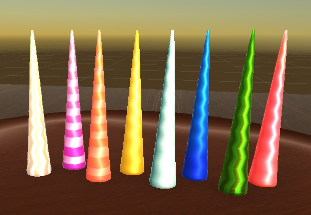 【3D小物】ユニコーンの角(改変用UV付き)
