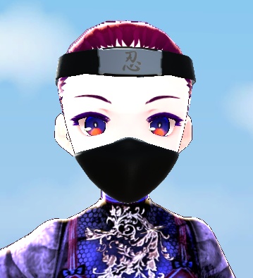 【3D小物】忍者マスクと額当てセット
