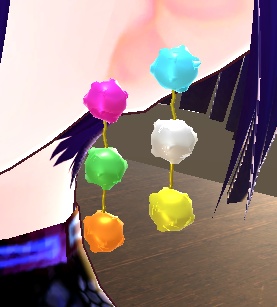 【3D小物】金平糖の耳飾り