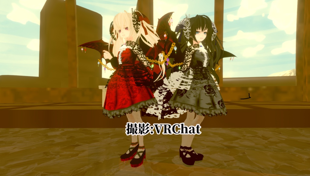 【VRchat向け】凪の翼【3Dモデル】