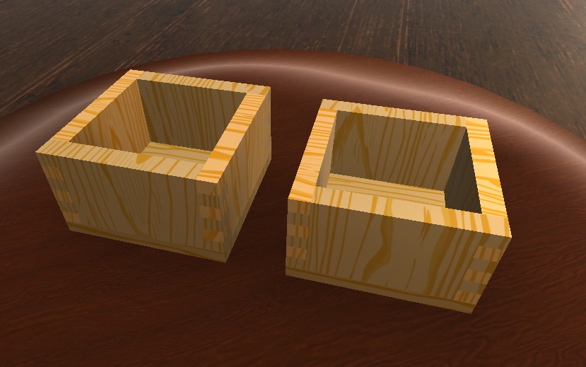 【3D小物】枡(ます)+ゲーミングカラー枡