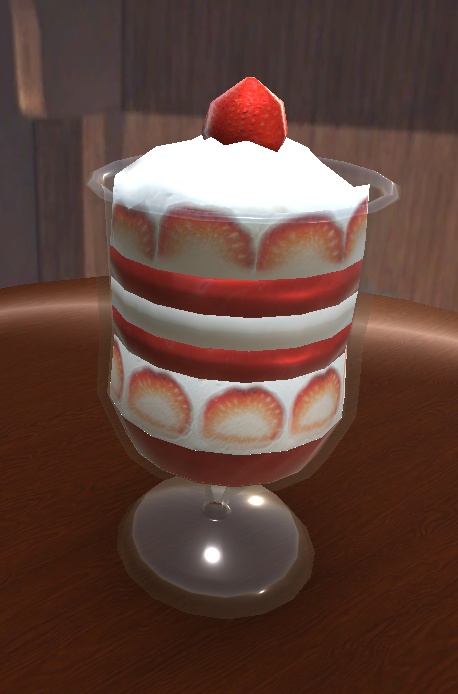 【3D小物】グラスケーキ(ストロベリー)