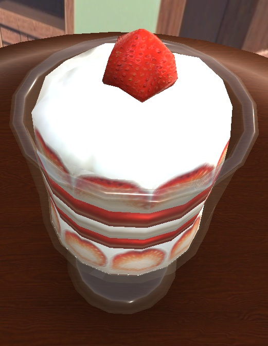 【3D小物】グラスケーキ(ストロベリー)