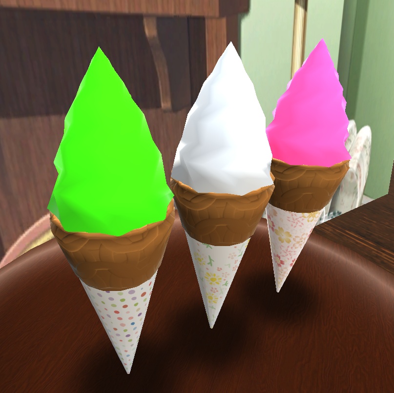 【3D小物】ソフトクリーム（3色）