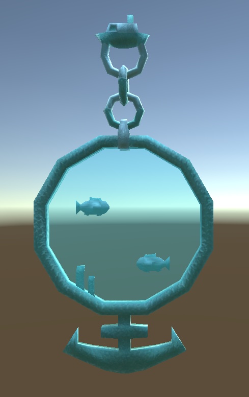 【3D小物】海のイヤリングー翡翠ー