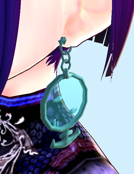 【3D小物】海のイヤリングー翡翠ー