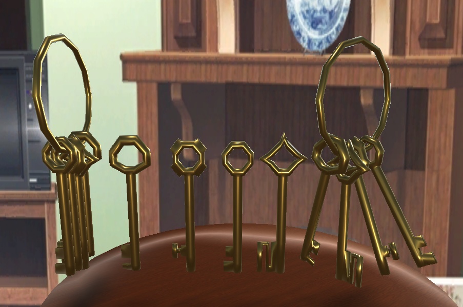 【3D小物】鍵束と鍵