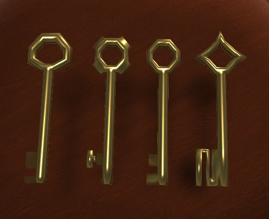 【3D小物】鍵束と鍵
