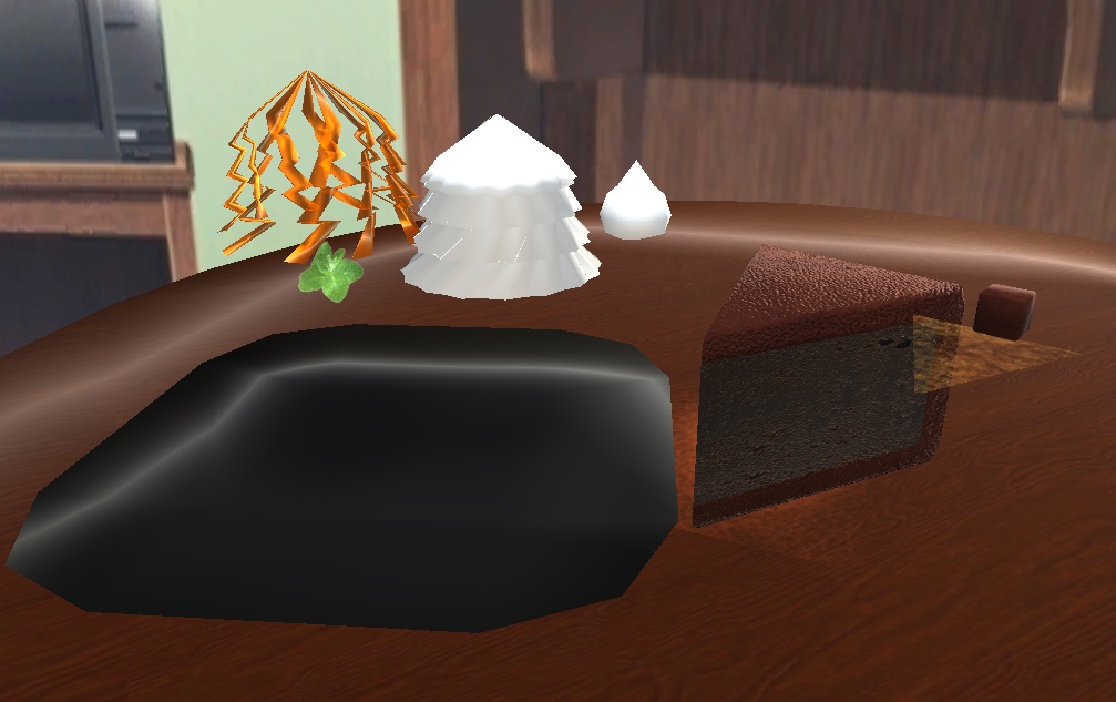 【3D小物】ガトーショコラ&カラメルソフト