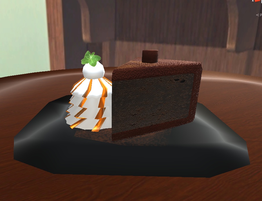 【3D小物】ガトーショコラ&カラメルソフト