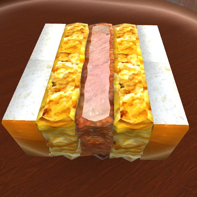 【3D小物】カツサンド&卵サンド