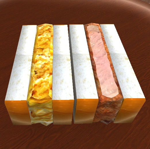 【3D小物】カツサンド&卵サンド