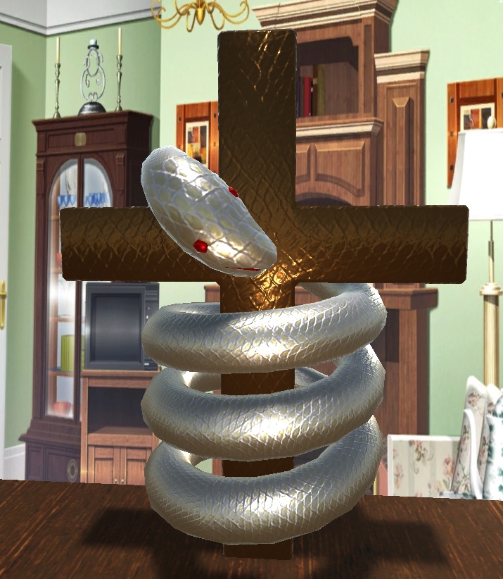 【3D小物】蛇のリングとクロスアクセサリー