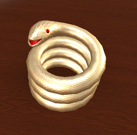 【3D小物】蛇のリングとクロスアクセサリー