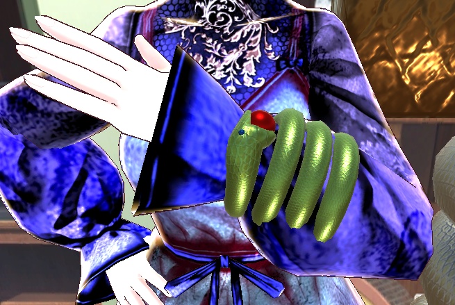 【3D小物】蛇のリングとクロスアクセサリー