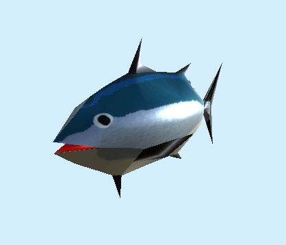 【3D小物】マグロのぬいぐるみ