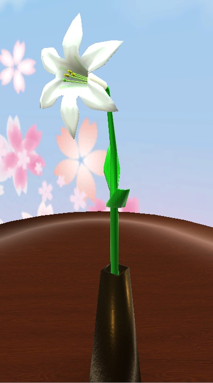 【3D小物】一輪挿しのユリ+おまけ