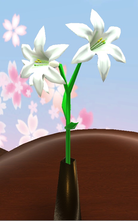 【3D小物】一輪挿しのユリ+おまけ