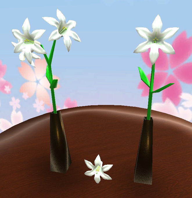 【3D小物】一輪挿しのユリ+おまけ