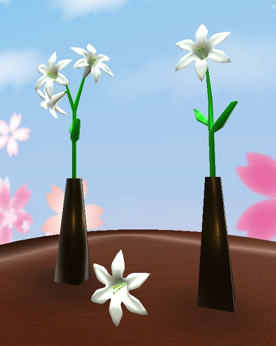 【3D小物】一輪挿しのユリ+おまけ