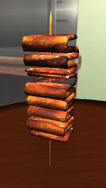 【3D小物】やきとりセット1(鳥皮、つくね)