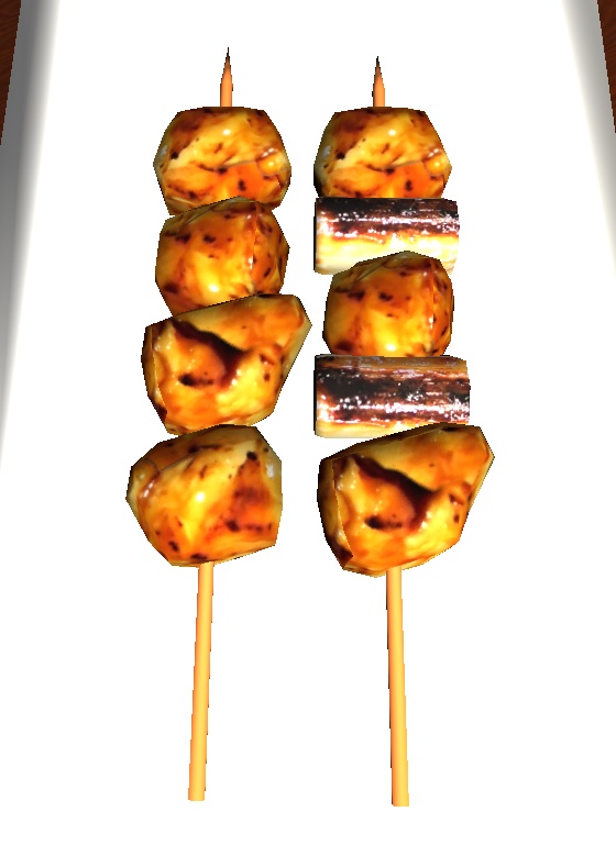 【3D小物】やきとりセット2(もも、ねぎま)塩版、タレ版