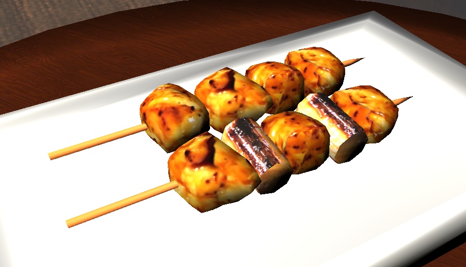 【3D小物】やきとりセット2(もも、ねぎま)塩版、タレ版