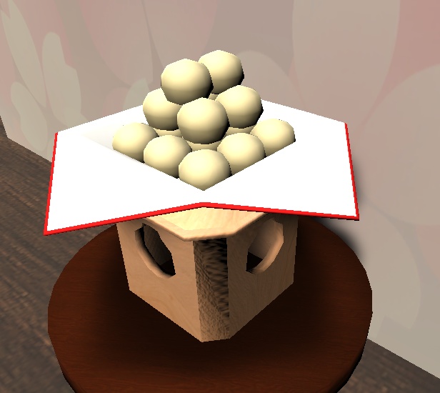 【3D小物】三方(お団子セット)