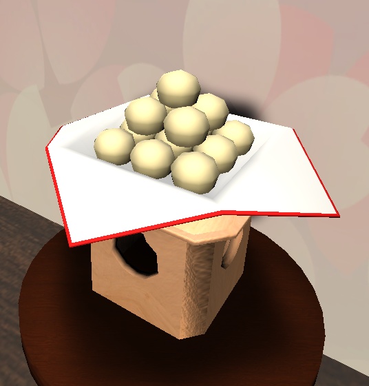 【3D小物】三方(お団子セット)