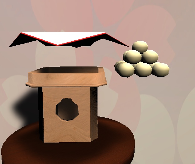 【3D小物】三方(お団子セット)