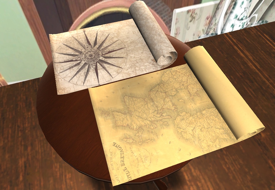 【3D小物】古地図セット