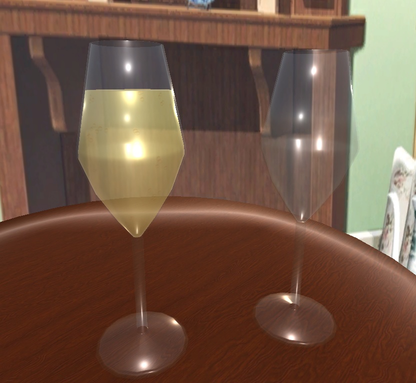 【3D小物】シャンパンセット