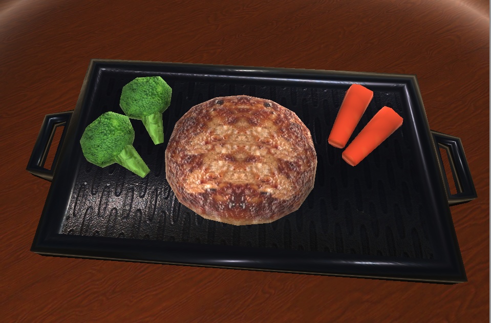 【3D小物】ハンバーグ