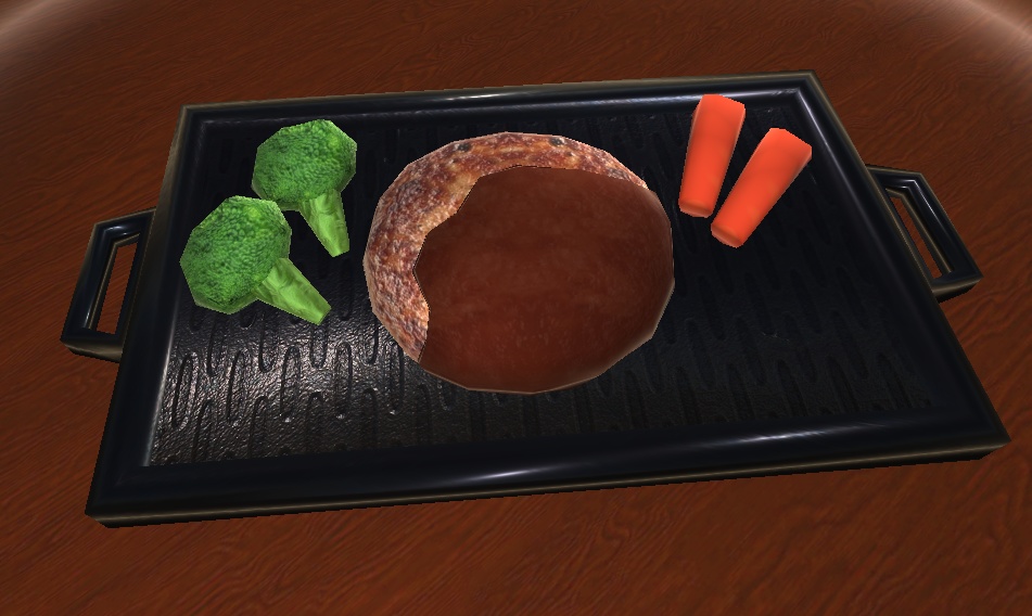 【3D小物】ハンバーグ
