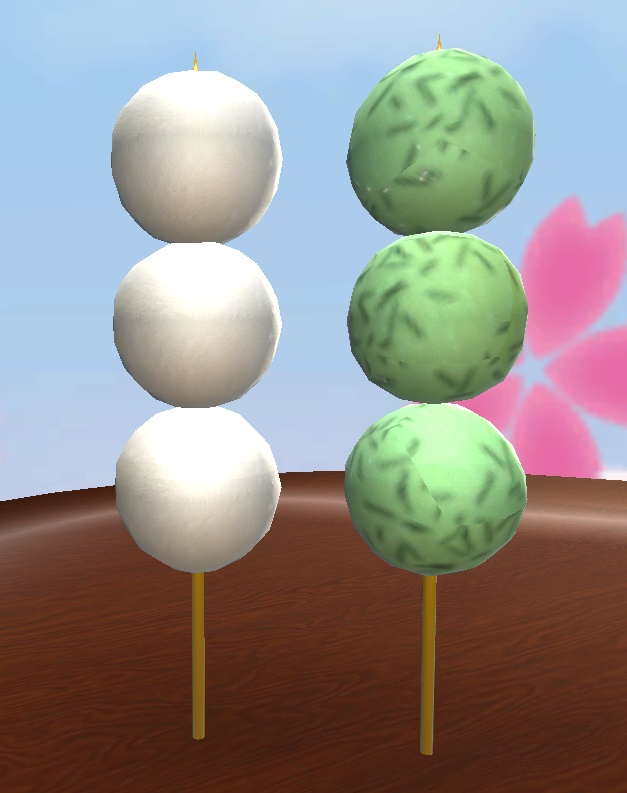 【3D小物】串にささったお団子