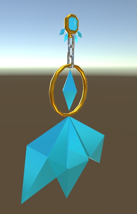 【3D小物】クリスタルのイヤリング