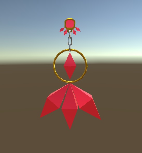 【3D小物】クリスタルのイヤリング