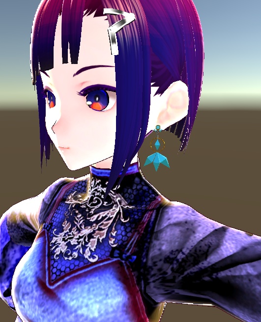 【3D小物】クリスタルのイヤリング