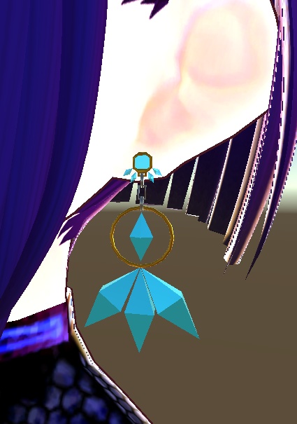 【3D小物】クリスタルのイヤリング