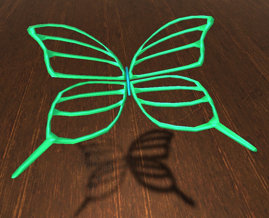 【3D小物】蝶のアクセサリー