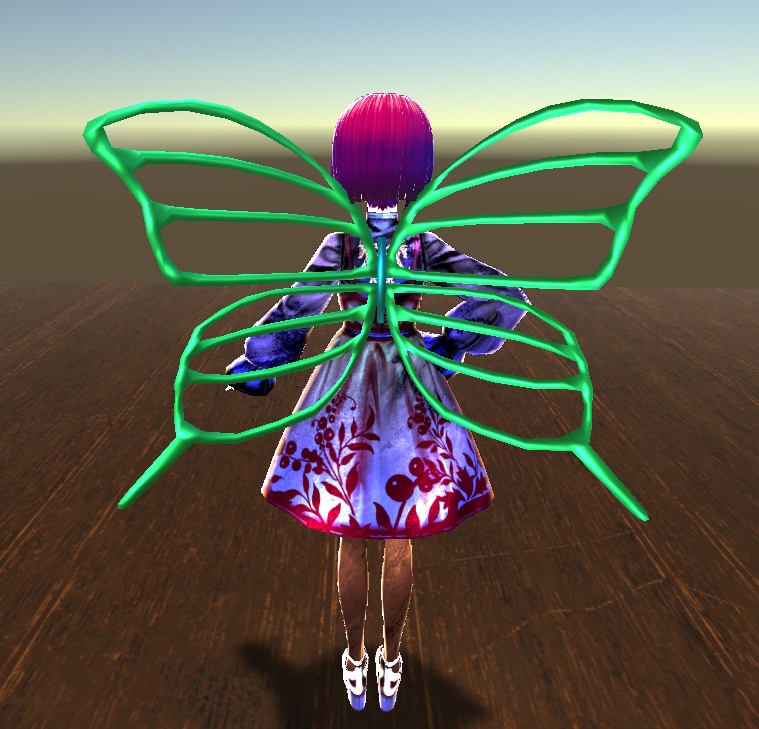 【3D小物】蝶のアクセサリー