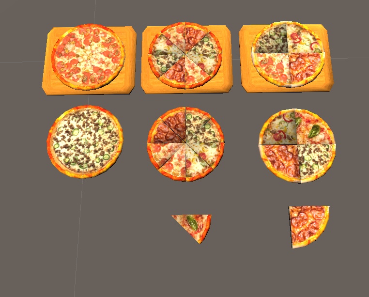 【3D小物】ピザセット(5種)
