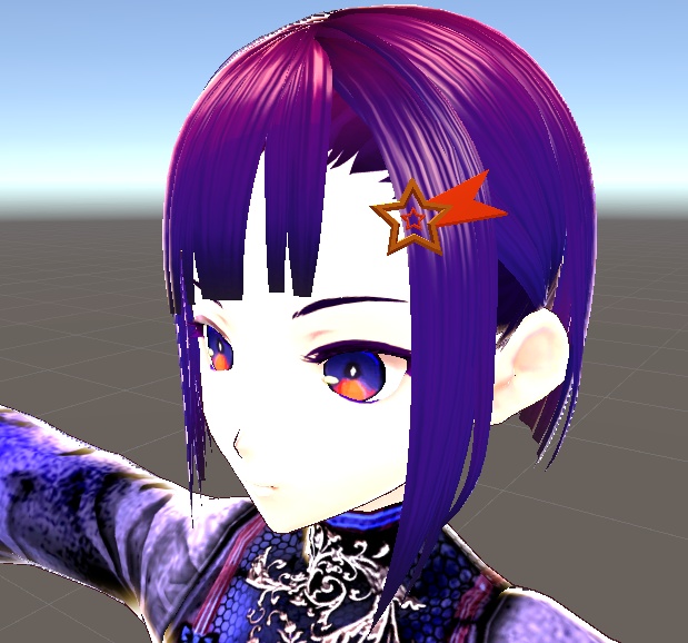 【3D小物】流れ星の髪飾り