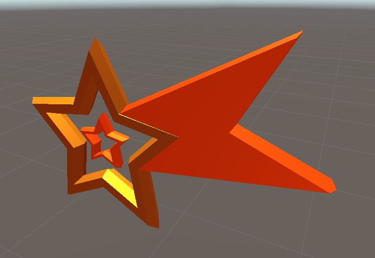 【3D小物】流れ星の髪飾り