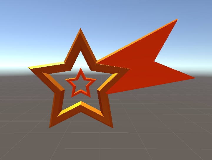 【3D小物】流れ星の髪飾り