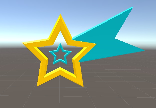 【3D小物】流れ星の髪飾り