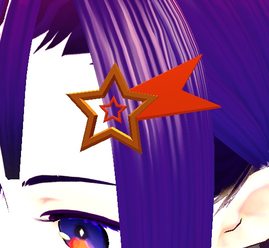 【3D小物】流れ星の髪飾り
