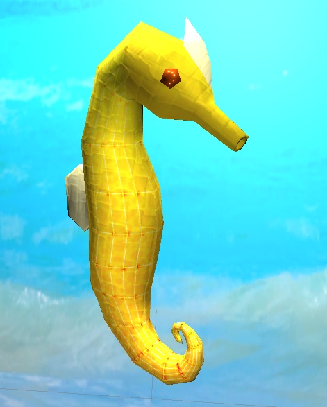 【3D小物】タツノオトシゴのぬいぐるみ