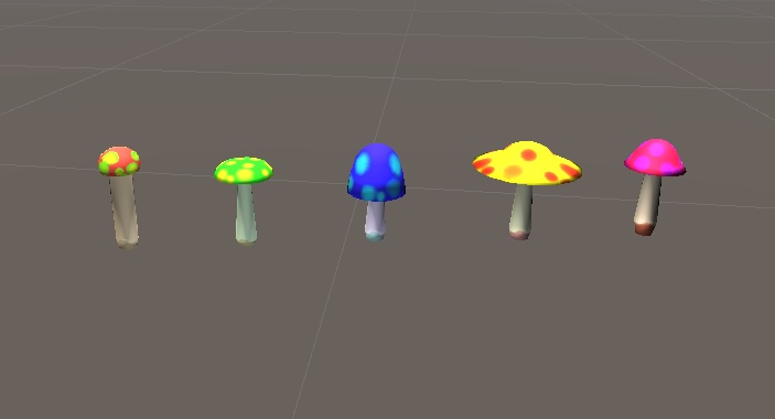 【3D小物】ヤバそうなキノコ（5パターン）